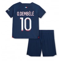 Otroški Nogometni dresi Paris Saint-Germain Ousmane Dembele #10 Domači 2023-24 Kratek Rokav (+ Kratke hlače)